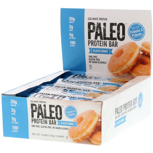 Julian Bakery, Paleo Protein Bar, Glazed Donut, 12 Bars, 2.12 oz (60 g) Each Review