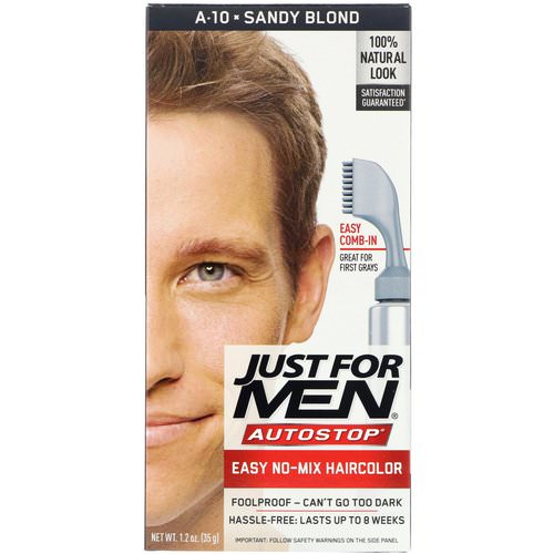 Just for Men, Autostop Men's Hair Color, Sandy Blond A-10, 1.2 oz (35 g) Review