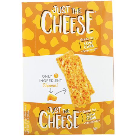 小吃: Just The Cheese, Aged Cheddar Bars, 12 Bars, 0.8 oz (22 g)
