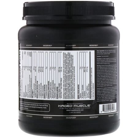 咖啡因, 興奮劑: Kaged Muscle, Pre-Kaged, Pre-Workout Primer, Berry Blast, 1.33 lb (604 g)