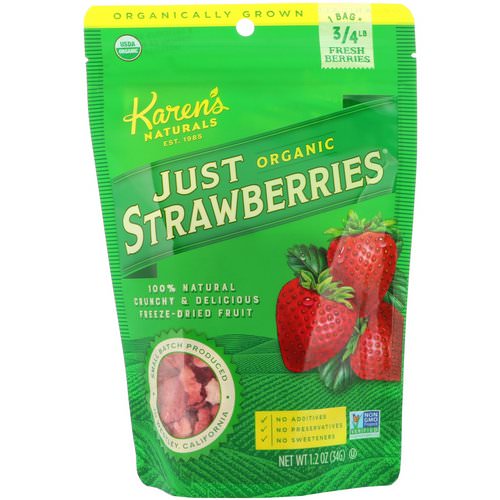 Karen's Naturals, Organic Just Strawberries, 1.2 oz (34 g) Review