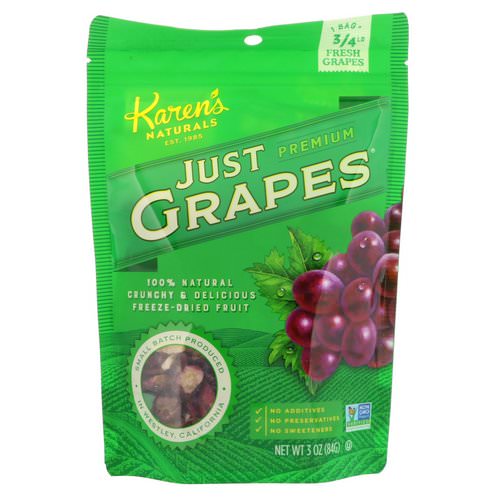 Karen's Naturals, Premium, Just Grapes, 3 oz (84 g) Review