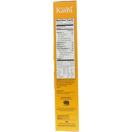早餐穀物: Kashi, Heart to Heart Oat Cereal, Organic Honey Toasted, 12 oz (340 g)