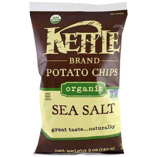 Kettle Foods, Organic Potato Chips, Sea Salt, 5 oz (142 g) Review