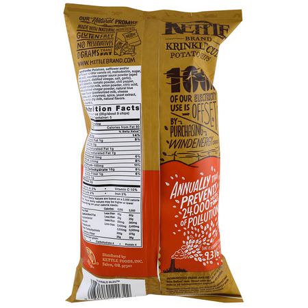 芯片, 小吃: Kettle Foods, Potato Chips, Buffalo Bleu, 5 oz (142 g)