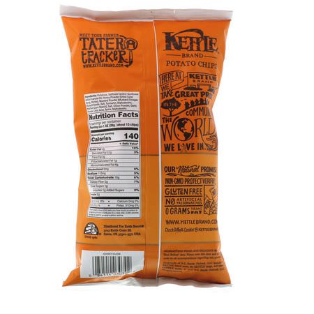 芯片, 小吃: Kettle Foods, Potato Chips, Honey Dijon, 5 oz (141 g)