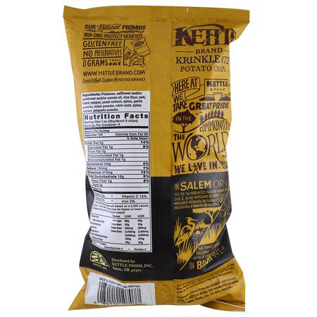 芯片, 小吃: Kettle Foods, Potato Chips, Salt & Fresh Ground Pepper, 5 oz (142 g)