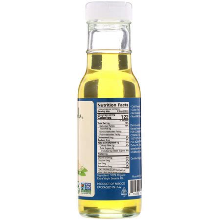 芝麻油, 醋: Kevala, Extra Virgin Organic Sesame Oil, 8 fl oz (236 ml)