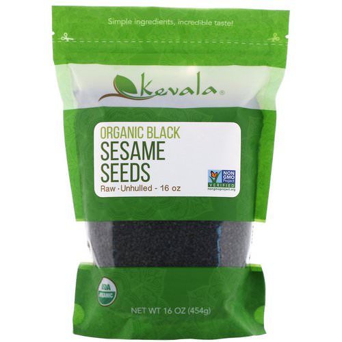 Kevala, Organic Black Sesame Seeds, Raw, Unhulled, 16 oz (454 g) Review