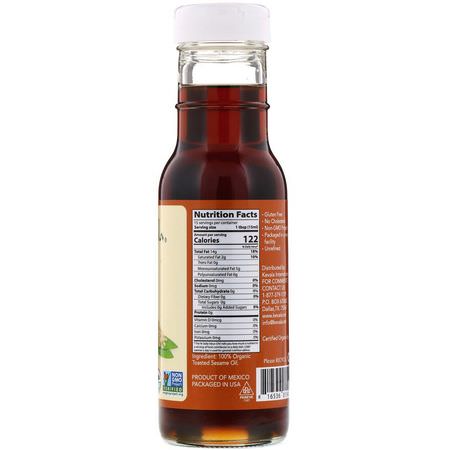 芝麻油, 醋: Kevala, Organic Toasted Sesame Oil, 8 fl oz (236 ml)