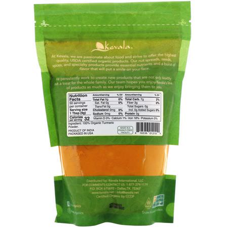 薑黃香料: Kevala, Organic Turmeric Root Powder, 16 oz (454 g)