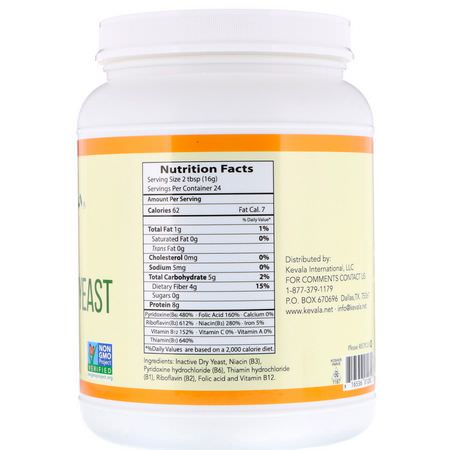香料, 草藥: Kevala, Premium Nutritional Yeast, Large Flake, 14 oz (392 g)