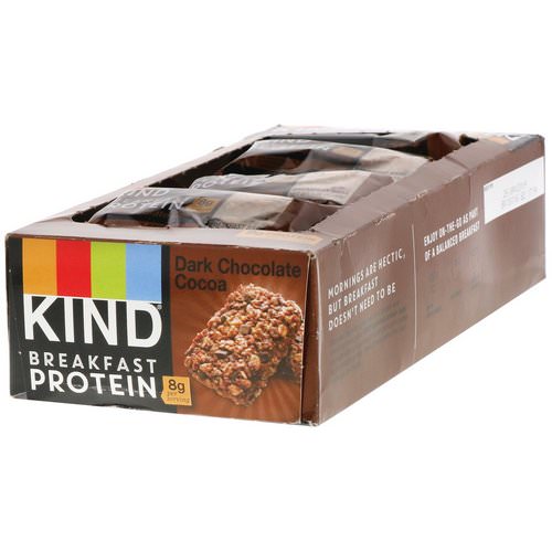 KIND Bars, Breakfast Protein, Dark Chocolate Cocoa, 8 Pack of 2 Bars, 1.76 oz (50 g) Each Review