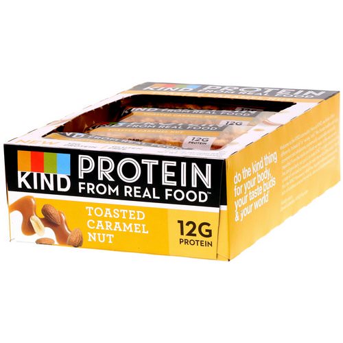 KIND Bars, Protein Bars, Toasted Caramel Nut, 12 Bars, 1.76 oz (50 g) Each Review