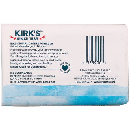 Kirks Castile Soap - 卡斯提爾香皂, 香皂, 淋浴, 沐浴