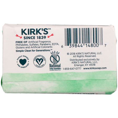 Kirks Castile Soap - 卡斯蒂爾香皂, 香皂, 淋浴, 沐浴