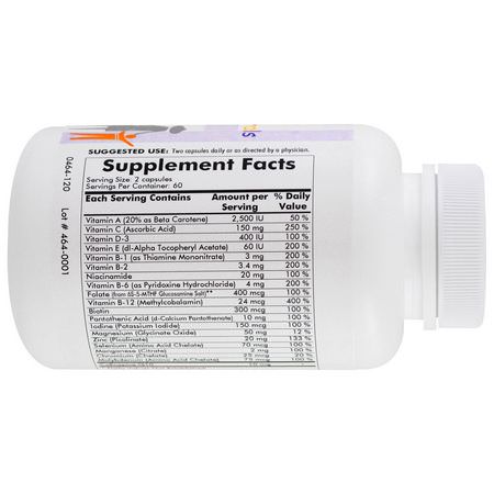 兒童多種維生素, 健康: Kirkman Labs, Children's Multi Vitamin/Minerals with 5-MTHF, 120 Capsules