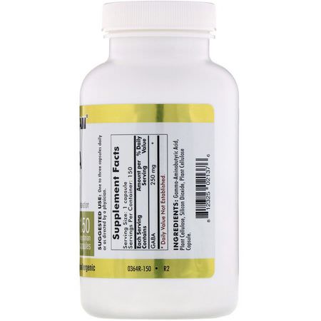 Gaba, 補品: Kirkman Labs, GABA, 250 mg, 150 Vegetarian Capsules