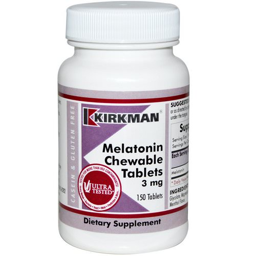 Kirkman Labs, Melatonin Chewable Tablets, 3 mg, 150 Tablets Review
