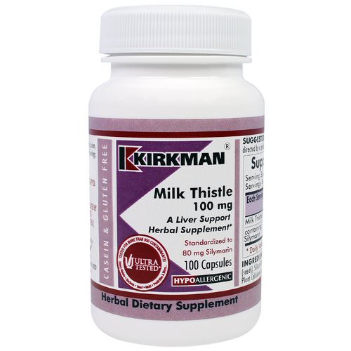 Kirkman Labs, Milk Thistle, 100 mg, 100 Capsules Review