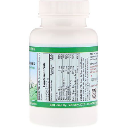 維生素B複合物, 維生素B: Kirkman Labs, Organic Vitamin B-Complex, 90 Capsules