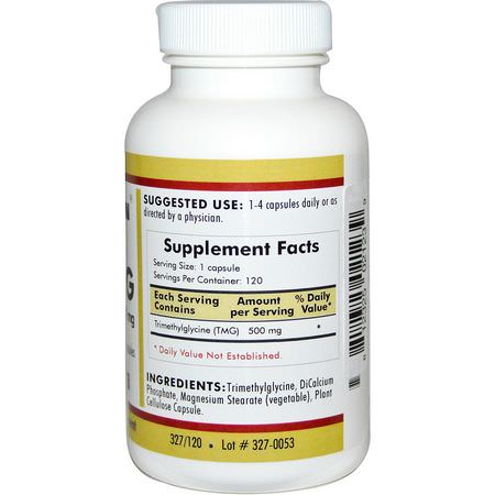 可卡因鹽酸鹽TMG, 消化物: Kirkman Labs, TMG (Trimethylglycine), 500 mg, 120 Capsules