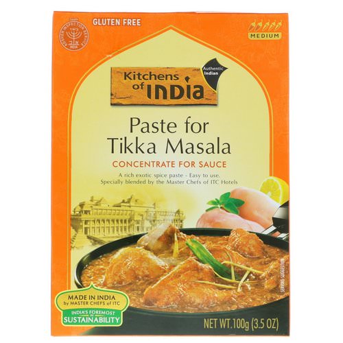 Kitchens of India, Paste For Tikka Masala, Concentrate For Sauce, Medium, 3.5 oz (100 g) Review