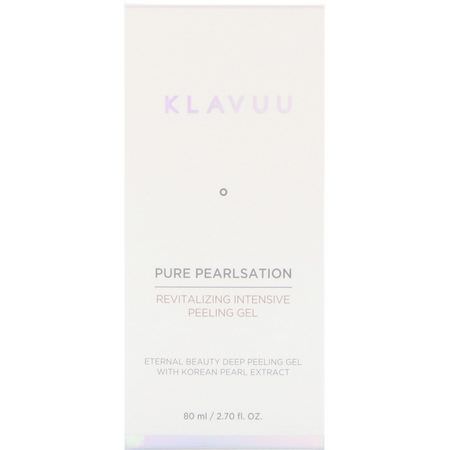 面部去角質, K美容面膜: KLAVUU, Pure Pearlsation, Revitalizing Intensive Peeling Gel, 2.70 fl oz (80 ml)