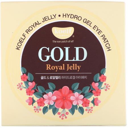 K美容面膜, 果皮: Koelf, Gold Royal Jelly Hydro Gel Eye Patch, 60 Patches