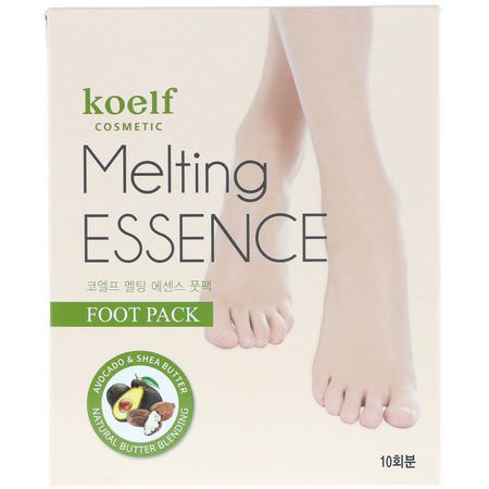 K美容足部護理: Koelf, Melting Essence Foot Pack, 10 Pairs