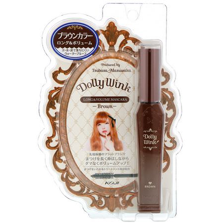 睫毛膏, 眼睛: Koji, Dolly Wink, Long & Volume Mascara, Brown, 0.3 oz (8.5 g)