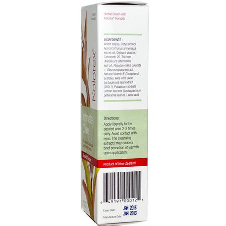 浴: Kolorex, Intimate Care, Herbal Cream, 1.76 oz (50 g)