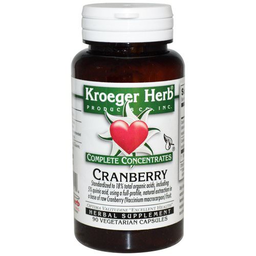 Kroeger Herb Co, Complete Concentrates, Cranberry, 90 Veggie Caps Review