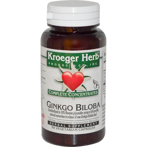 Kroeger Herb Co, Complete Concentrates, Ginkgo Biloba, 90 Veggie Caps Review