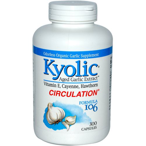 Kyolic, Aged Garlic Extract, Circulation, Formula 106, 300 Capsules Review