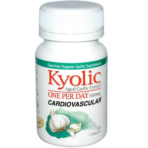 Kyolic, Aged Garlic Extract, One Per Day, Cardiovascular, 1000 mg, 30 Caplets Review