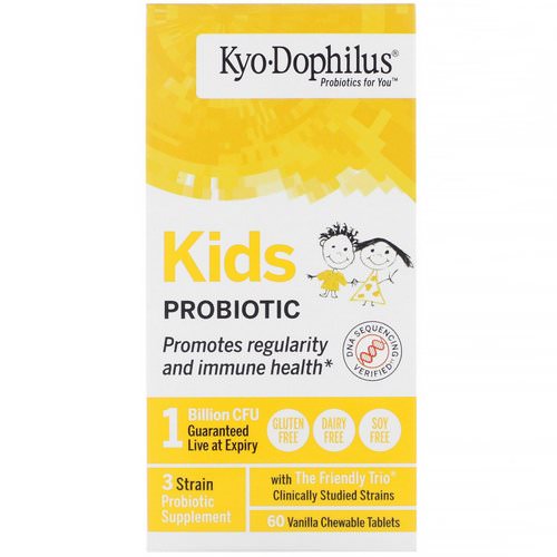 Kyolic, Kids Probiotic, Vanilla, 60 Chewable Tablets Review
