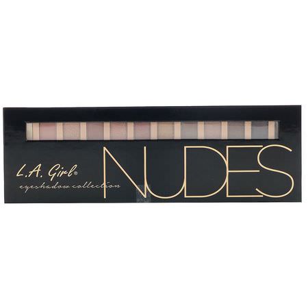 化妝禮品, 眼影: L.A. Girl, Beauty Brick, Nudes Eyeshadow Palette, 0.42 oz (12 g)