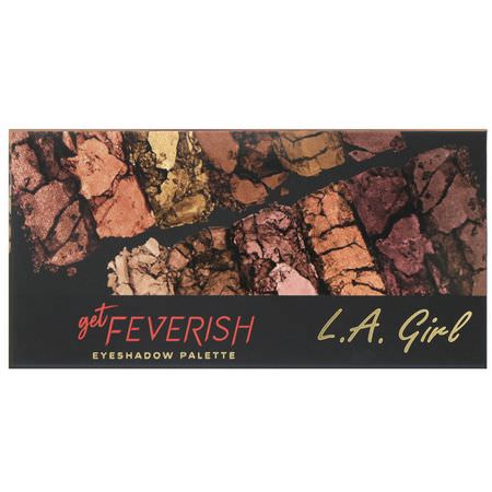 化妝禮品, 眼影: L.A. Girl, Get Feverish Eyeshadow Palette, 0.035 oz (1 g) Each