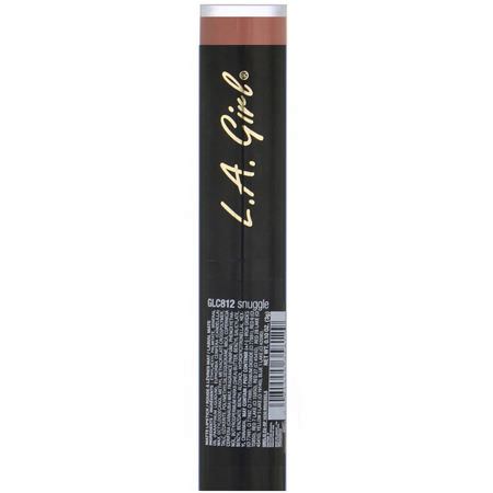 唇膏, 嘴唇: L.A. Girl, Matte Flat Velvet Lipstick, Snuggle, 0.10 oz (3 g)