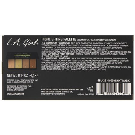 L.A. Girl Highlighter Makeup Gifts - 化妝禮品, 熒光筆, 面部, 化妝