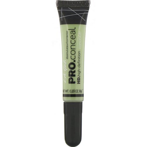 L.A. Girl, Pro Conceal HD Concealer, Green Corrector, 0.28 oz (8 g) Review