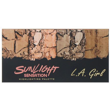 化妝禮品, 熒光筆: L.A. Girl, Sunlight Sensation Highlighting Palette, 0.14 oz (4 g) Each