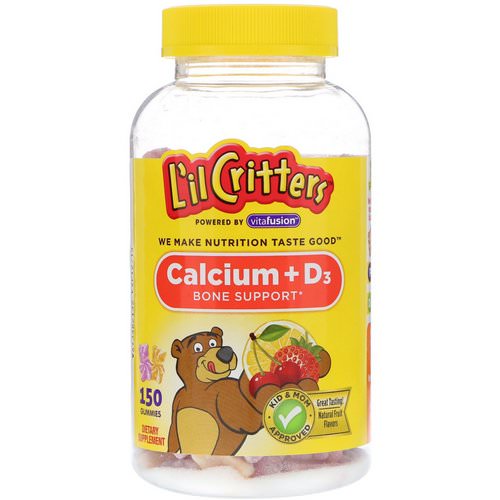 L'il Critters, Calcium + D3, Bone Support, Natural Fruit Flavors, 150 Gummies Review