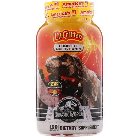 兒童多種維生素, 健康: L'il Critters, Complete Multivitamins, Jurassic World, Natural Fruit Flavors, 190 Gummies