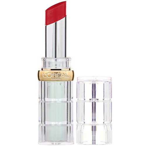 L'Oreal, Color Rich Shine Lipstick, 924 Enamel Red, 0.1 oz (3 g) Review