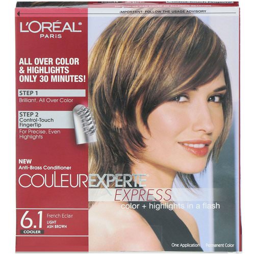 L'Oreal, Couleur Experte Express, Color + Highlights, 6.1 Light Ash Brown, 1 Application Review
