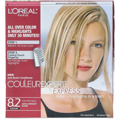 L'Oreal, Couleur Experte Express, Color + Highlights, 8.2 Medium Iridescent Blonde, 1 Application Review