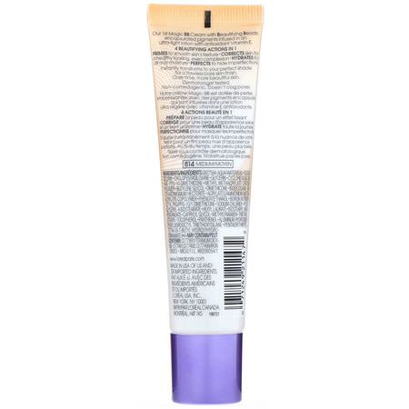 BB-CC面霜, 臉部: L'Oreal, Magic Skin Beautifier, BB Cream, 814 Medium, 1 fl oz (30 ml)