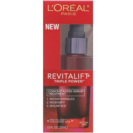 血清, 治療: L'Oreal, Revitalift Triple Power, Concentrated Serum Treatment, 1 fl oz (30 ml)